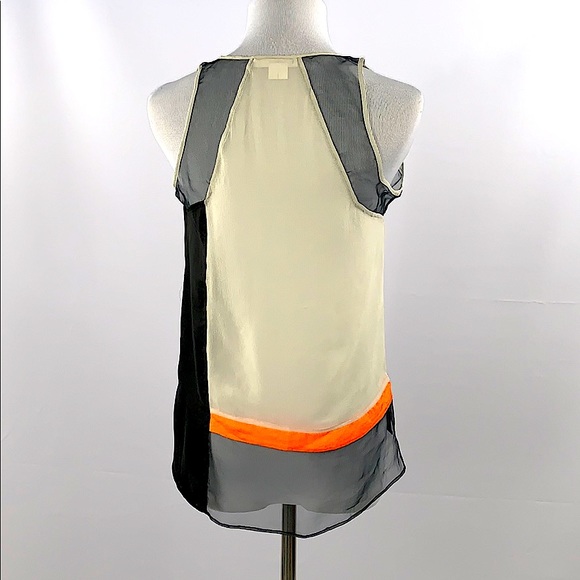 Helmut Lang Pearl Grey Color-Blocked Chroma Top S - Picture 8 of 13